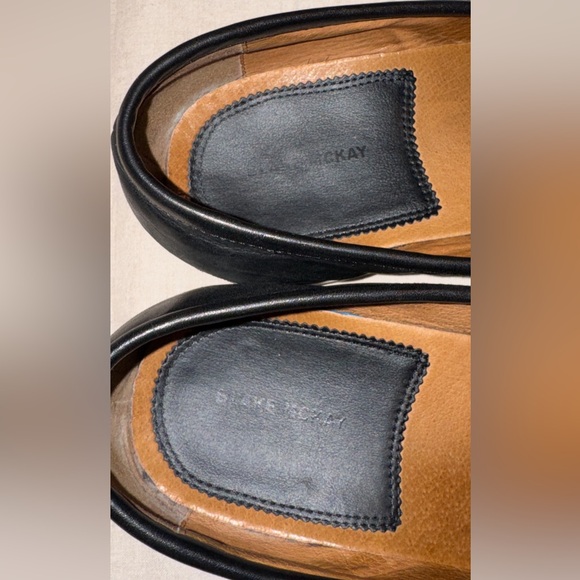 Elegant Blake McKay Black Leather Slip-On Loafers - Picture 4 of 5